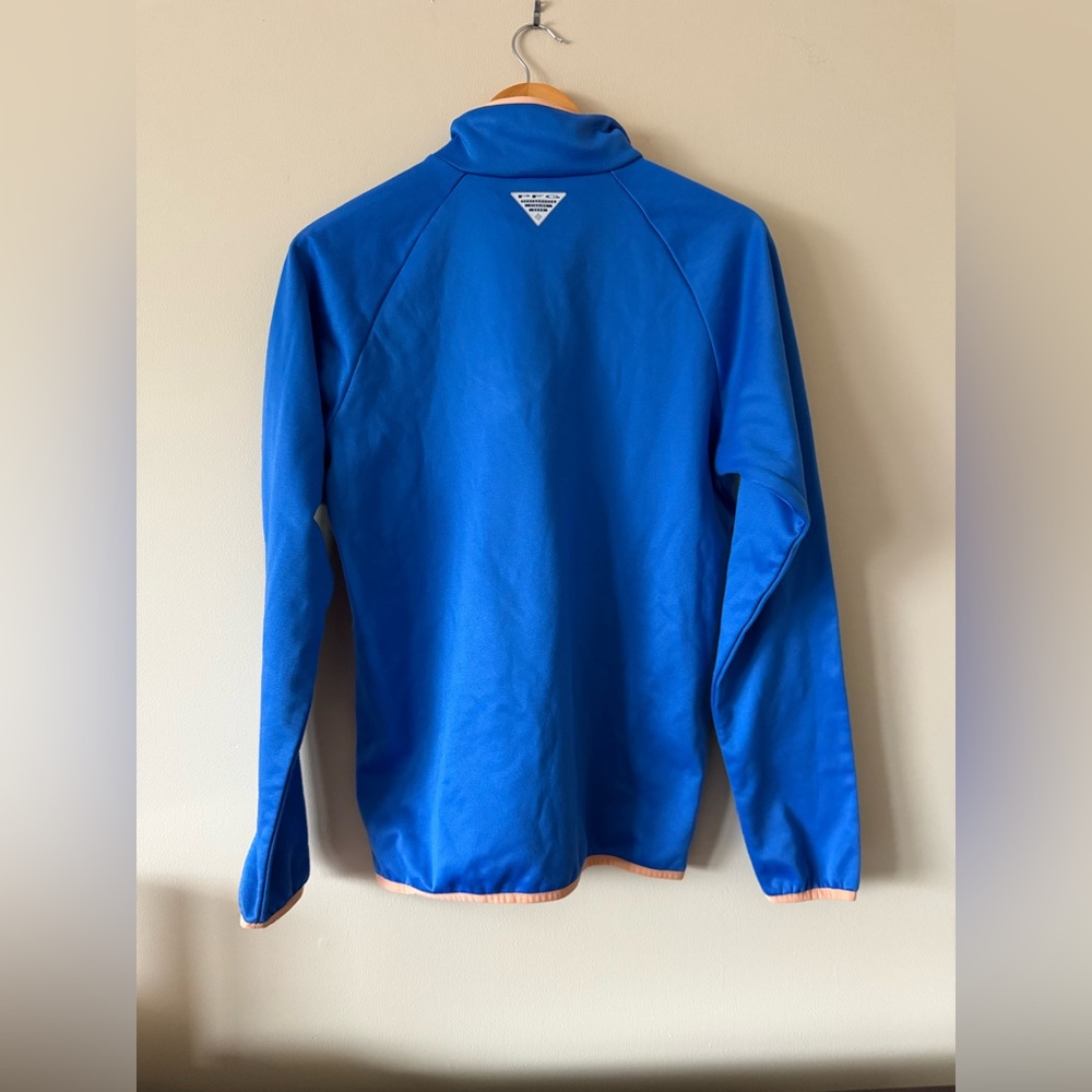 Columbia PFG Fishing Blue Quarter-Zip Pullover XS - Picture 3 of 10